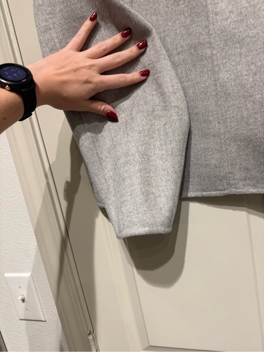 Banana Republic Wool Relaxed Collar Gray Pocket Sweater - Picture 7 of 8